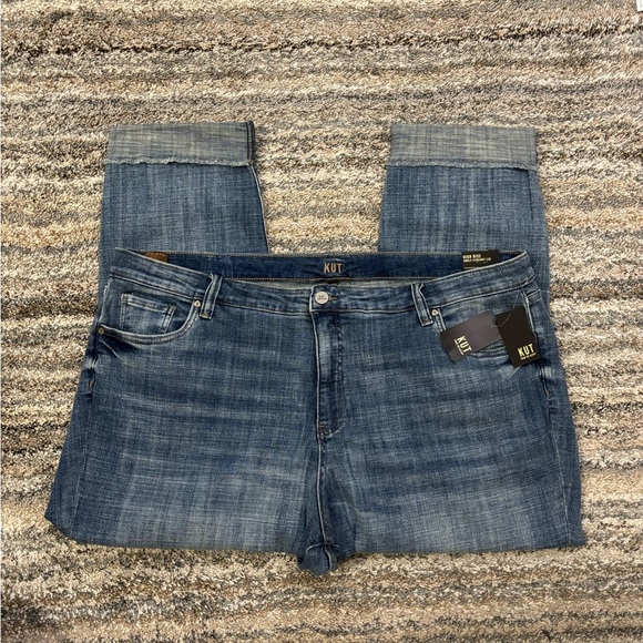 KUT From The Kloth High Rise Ankle Straight Leg Jeans Sz 24W NWT | KUT Jeans * - Picture 5 of 14